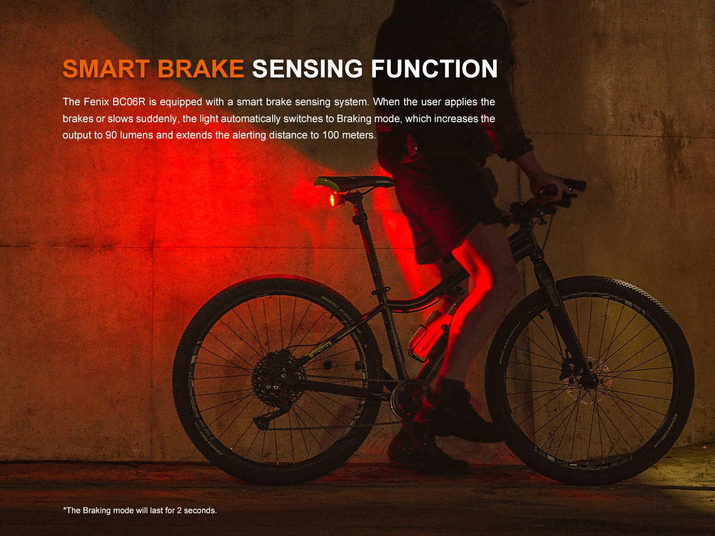 Fenix BC06R Smart-Brake Bicycle Taillight Fenix Store