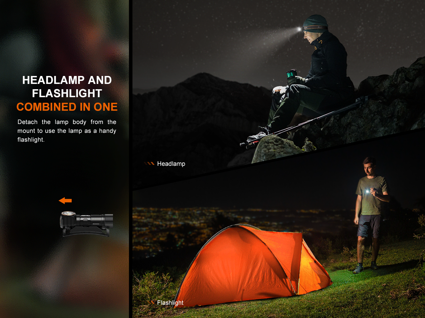 Fenix HM23 V2.0 Lightweight Detachable AA Headlamp Fenix Store