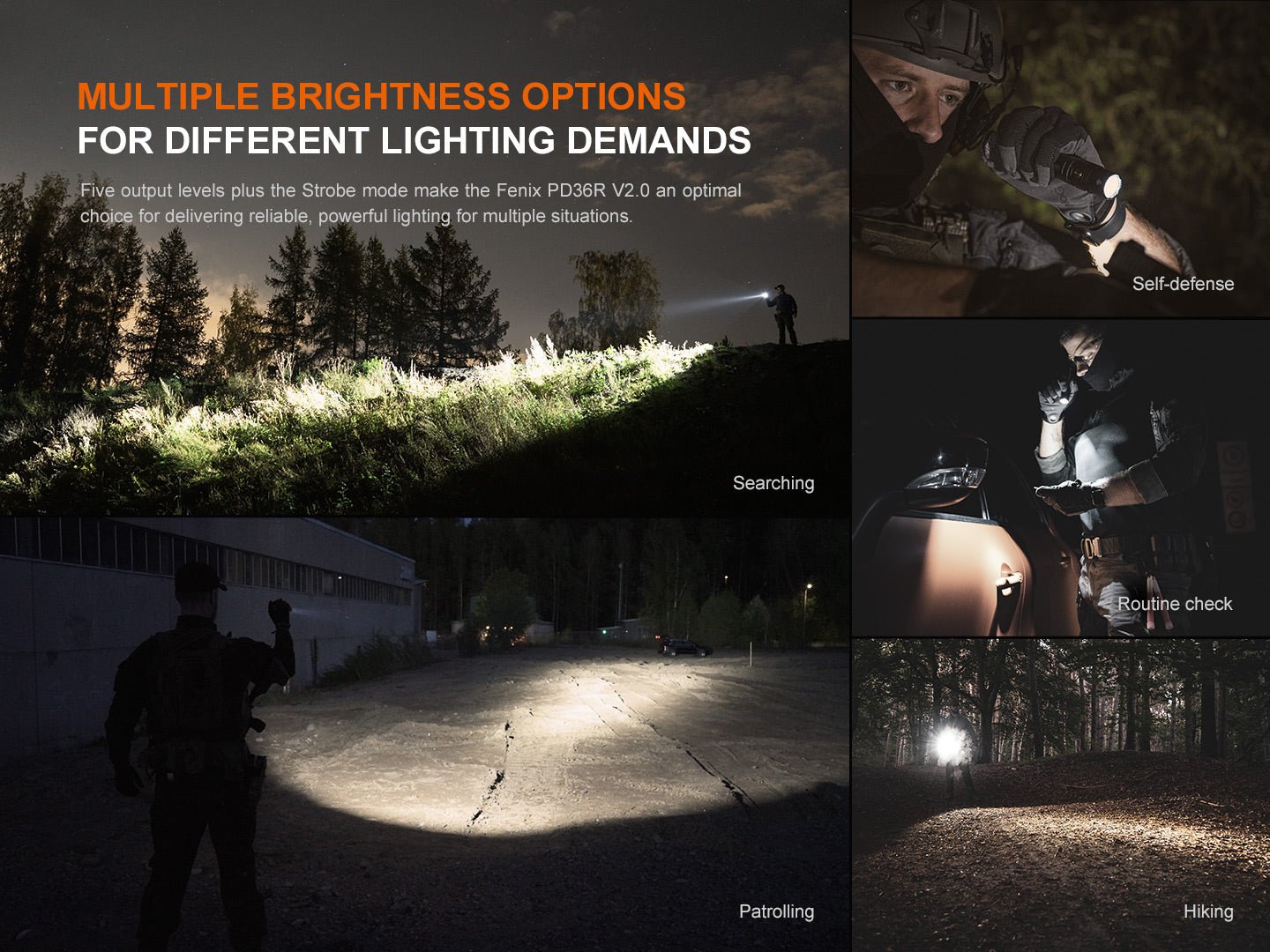 Fenix PD36R V2 Compact Rechargeable Tactical Flashlight - 1700 Lumens Fenix Store