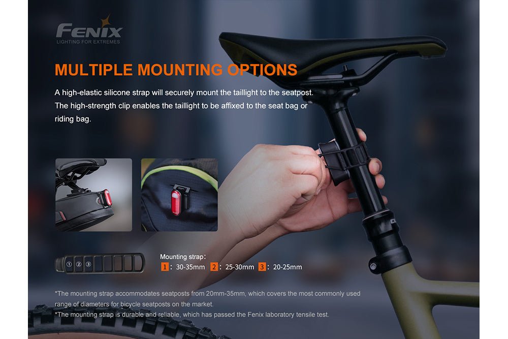 Fenix BC05R V2.0 Rechargeable Bicycle Tail Light Fenix Store