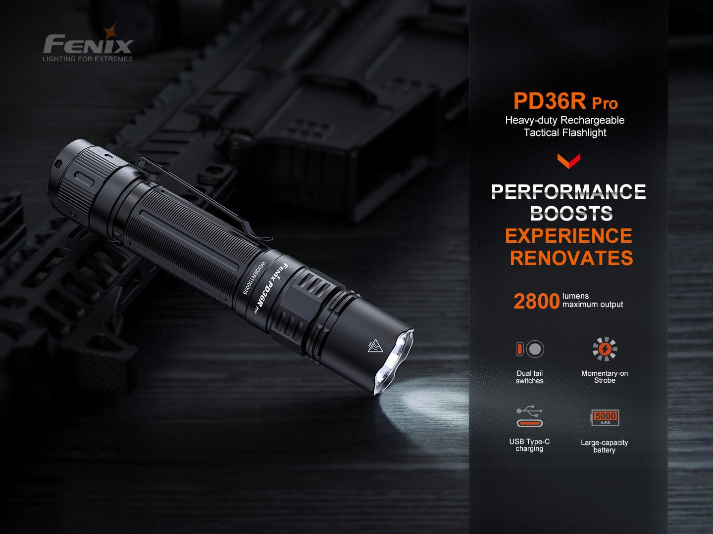 Fenix PD36R Pro 2800 Lumen Flashlight + FREE E03R V2 Keychain Light Fenix Store
