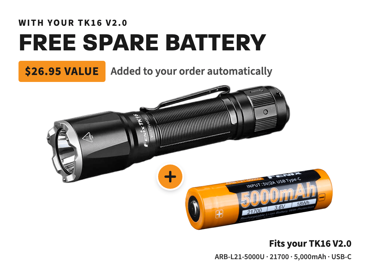 Fenix TK16 V2.0 Tactical Flashlight - 3100 Lumens Fenix Store