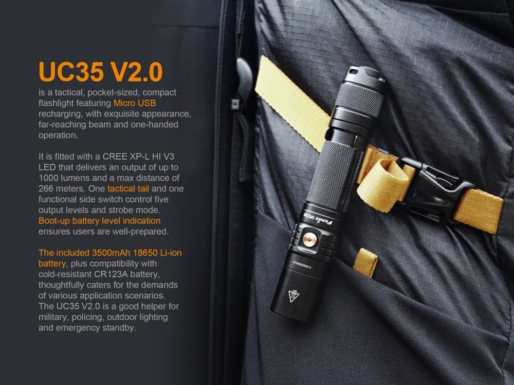 Fenix UC35 V2.0 LED Rechargeable EDC Flashlight Fenix Store