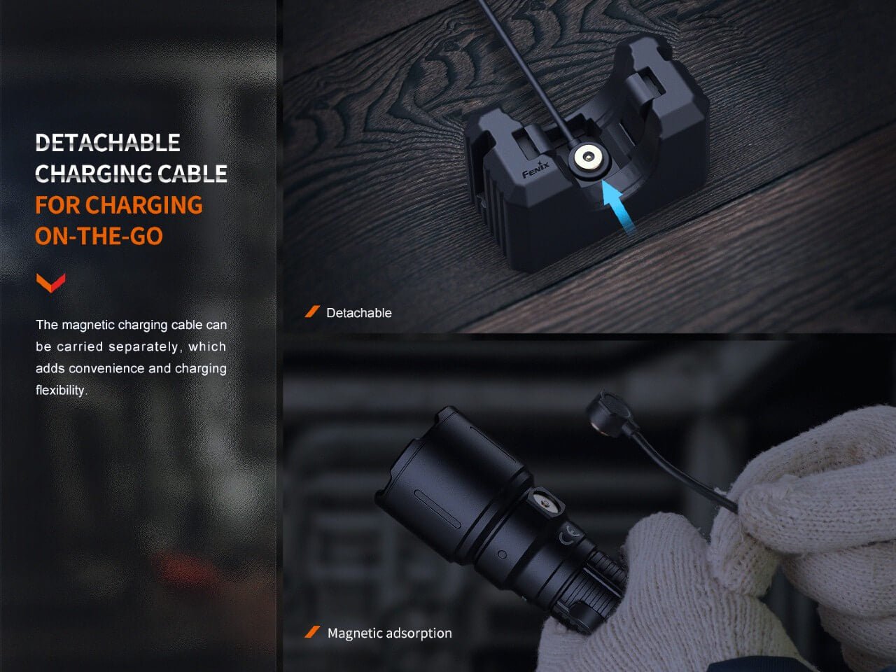 Fenix WF26R Cradle Charging LED Work Flashlight Fenix Store
