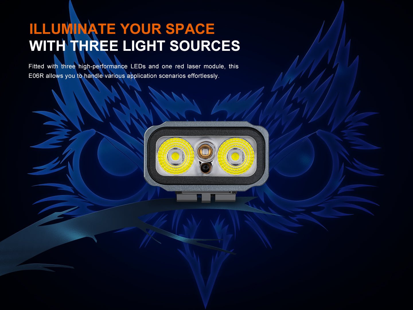 Fenix E06R Keychain Light with White, UV, and Red Laser Lights Fenix Store