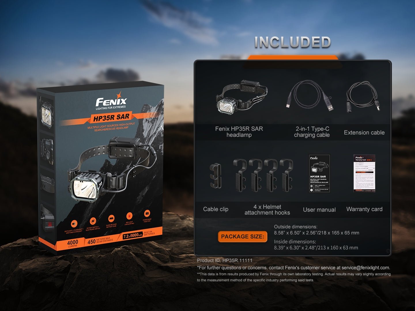 Fenix HP35R Search and Rescue Headlamp Fenix Store