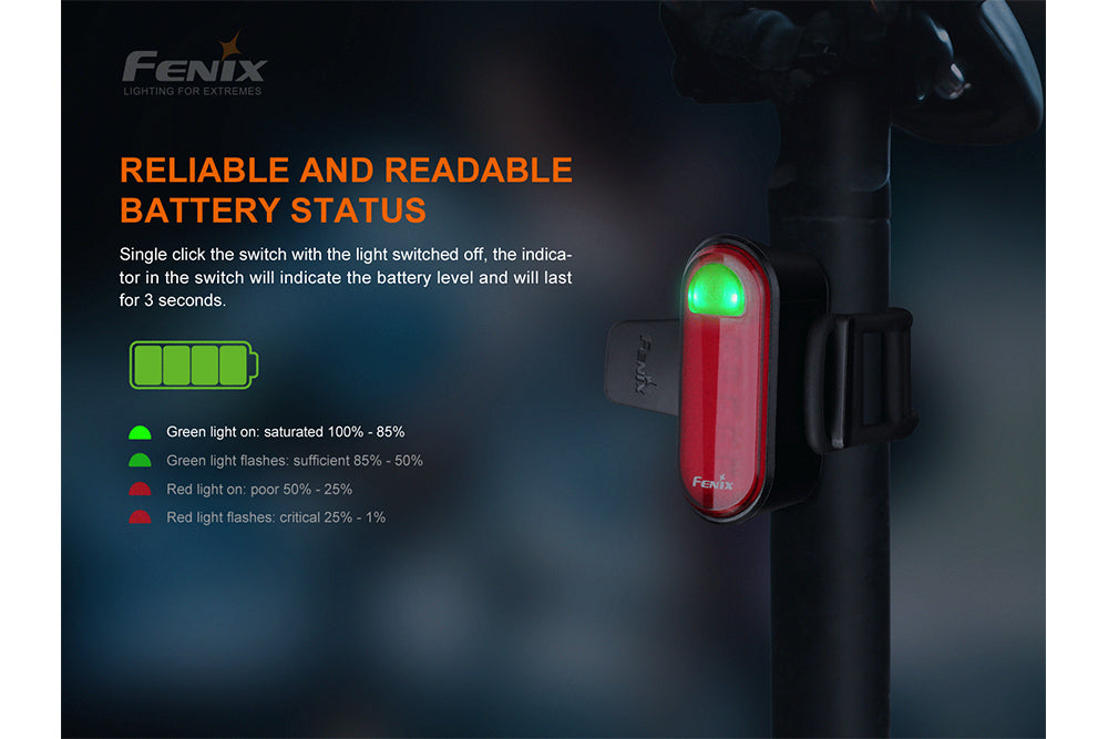 Fenix BC05R V2.0 Rechargeable Bicycle Tail Light Fenix Store