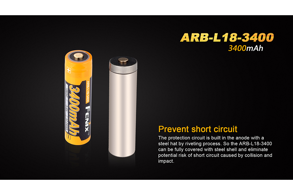 Fenix ARB-L18-3400mAh Rechargeable 18650 Battery Fenix Store