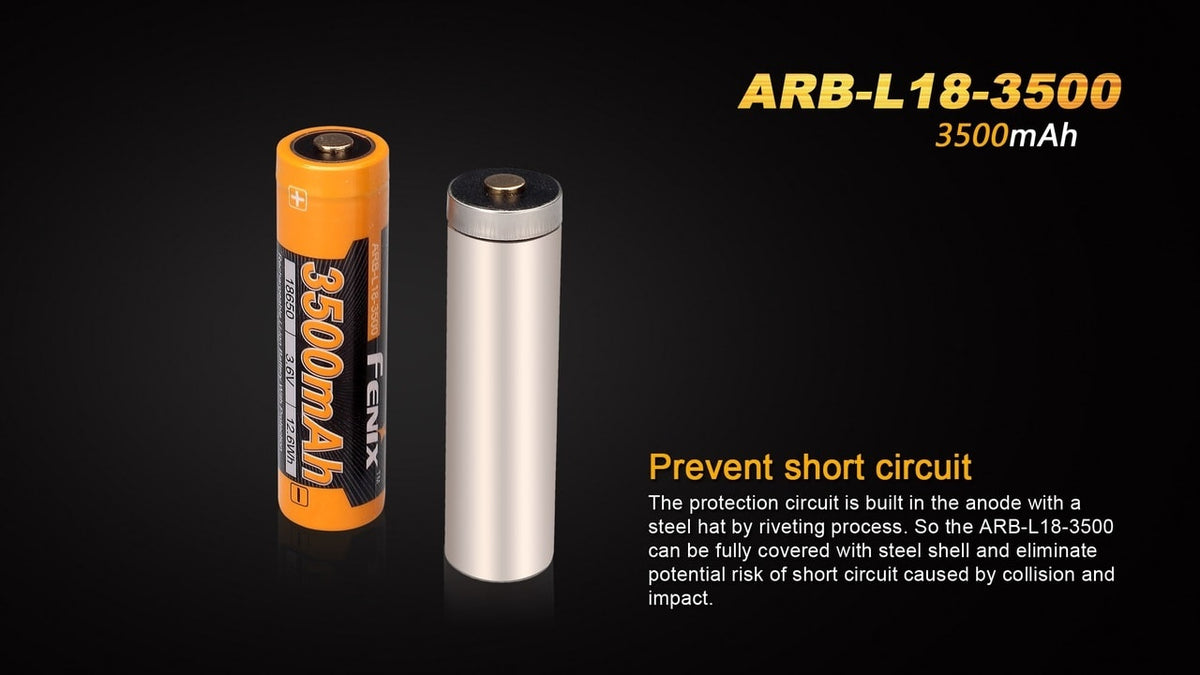 Fenix ARB-L18-3500 High-Capacity 18650 Battery - 3500mAh Fenix Store