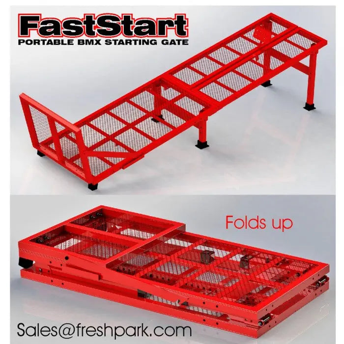 BMX FastStart Portable Starting Gate with Grip Tape Wildcat Mini BMX