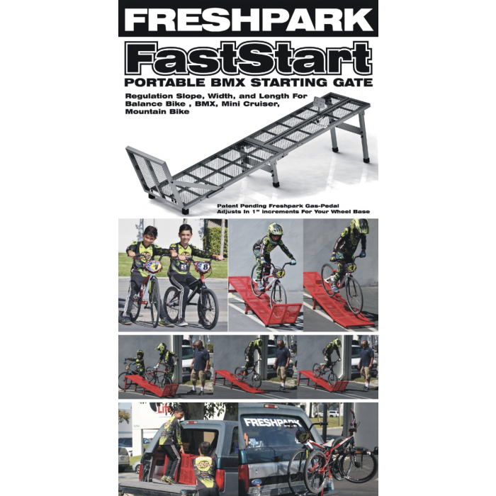 BMX FastStart Portable Starting Gate with Grip Tape Freshpark