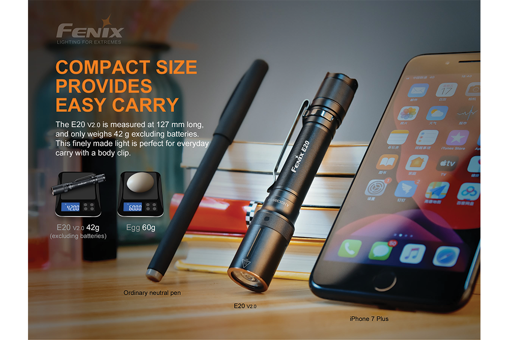 Fenix E20 V2.0 EDC Flashlight - 350 Lumens Fenix Store