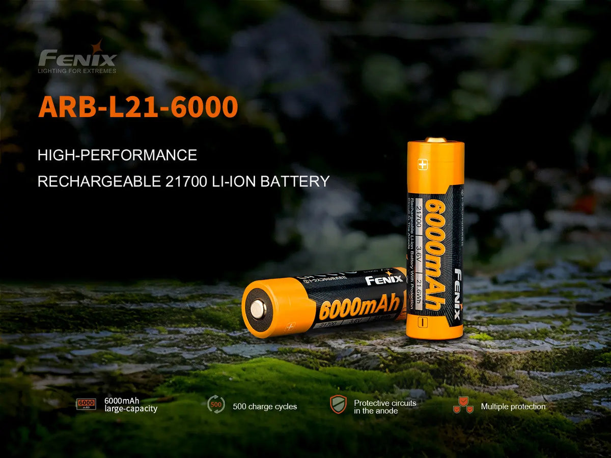 Fenix ARB-L21-6000 Rechargeable 21700 Li-ion Battery - 6000 mAh Fenix Store