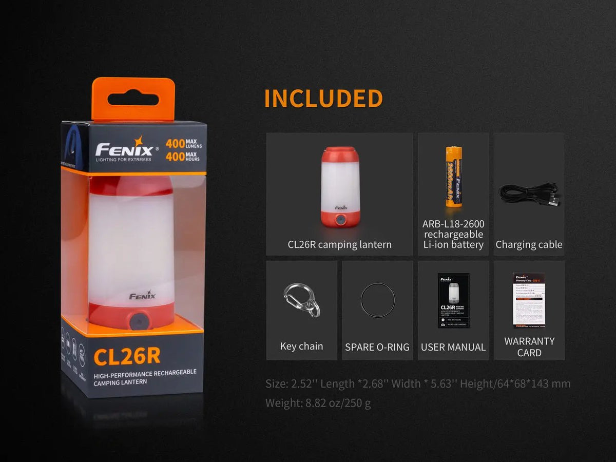 Fenix CL26R High Performance LED Rechargeable Camping Lantern Fenix Store