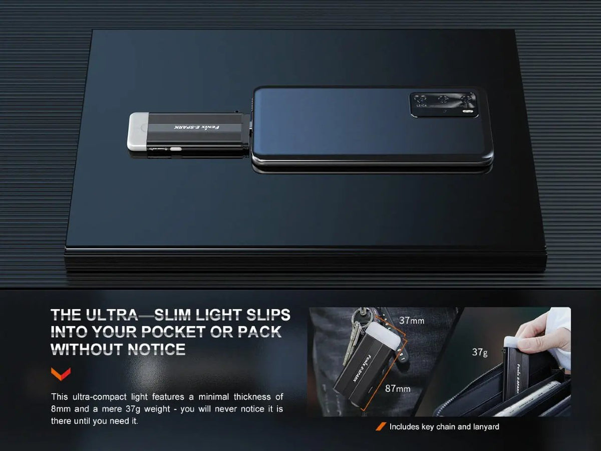 Fenix E-SPARK Ultra-Thin Powerbank LED Flashlight Fenix Store