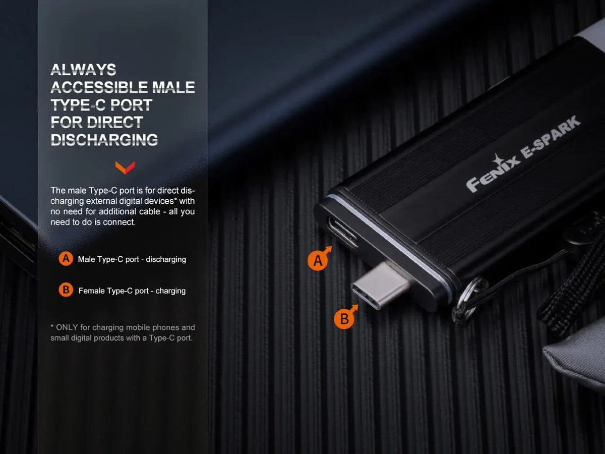 Fenix E-SPARK Ultra-Thin Powerbank LED Flashlight Fenix Store