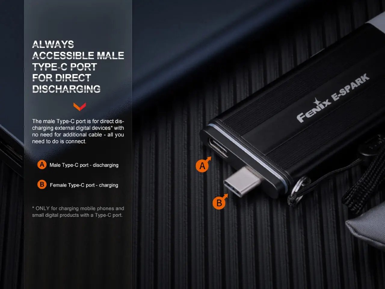 Fenix E-SPARK Ultra-Thin Powerbank LED Flashlight Fenix Store