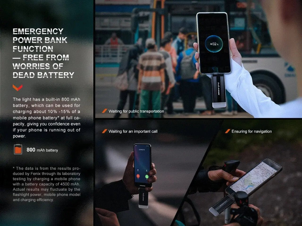 Fenix E-SPARK Ultra-Thin Powerbank LED Flashlight Fenix Store