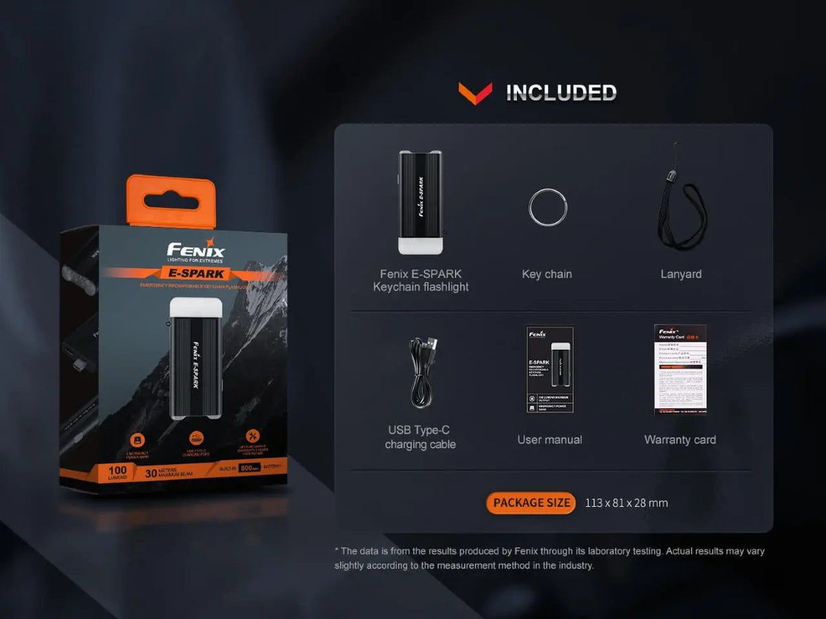 Fenix E-SPARK Ultra-Thin Powerbank LED Flashlight Fenix Store