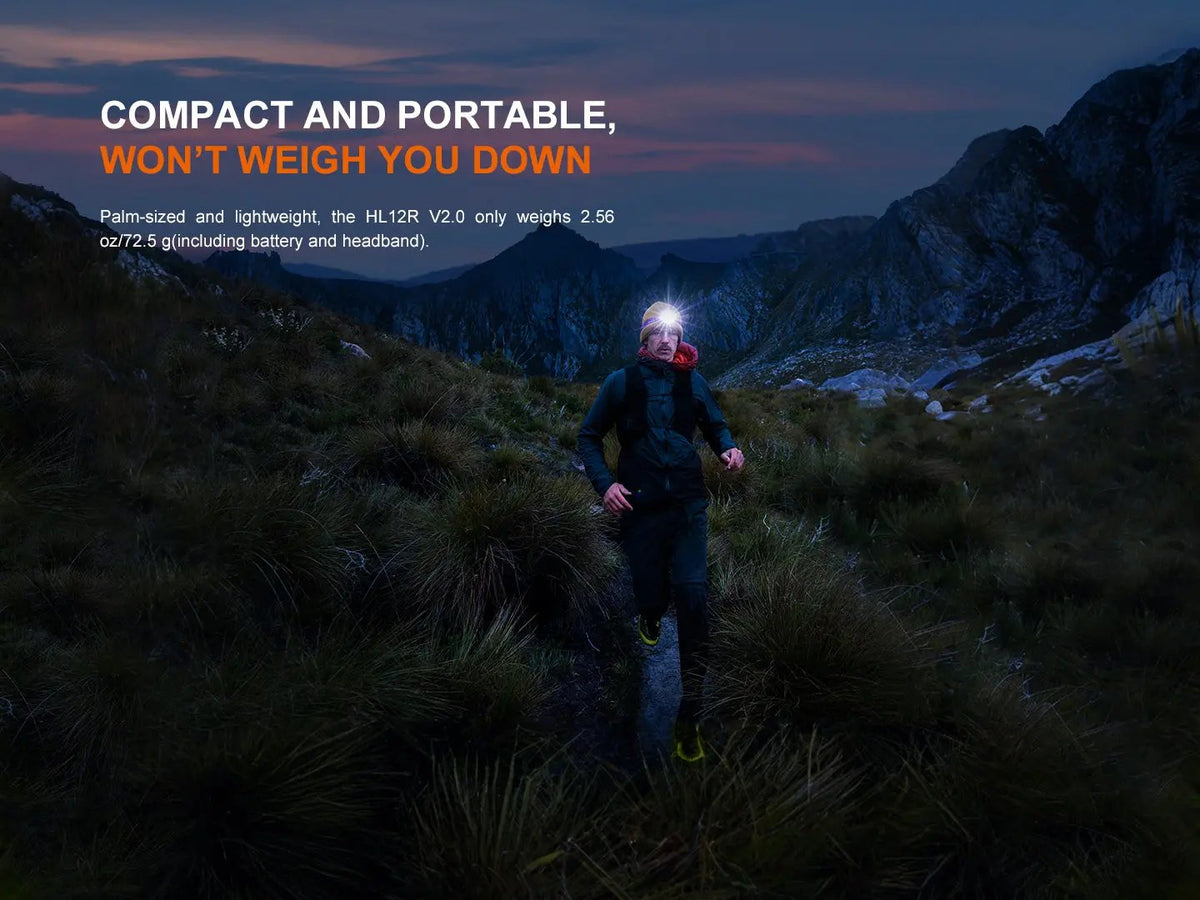 Fenix HL12R V2 Ultralight Outdoor Rechargeable Headlamp Fenix Store