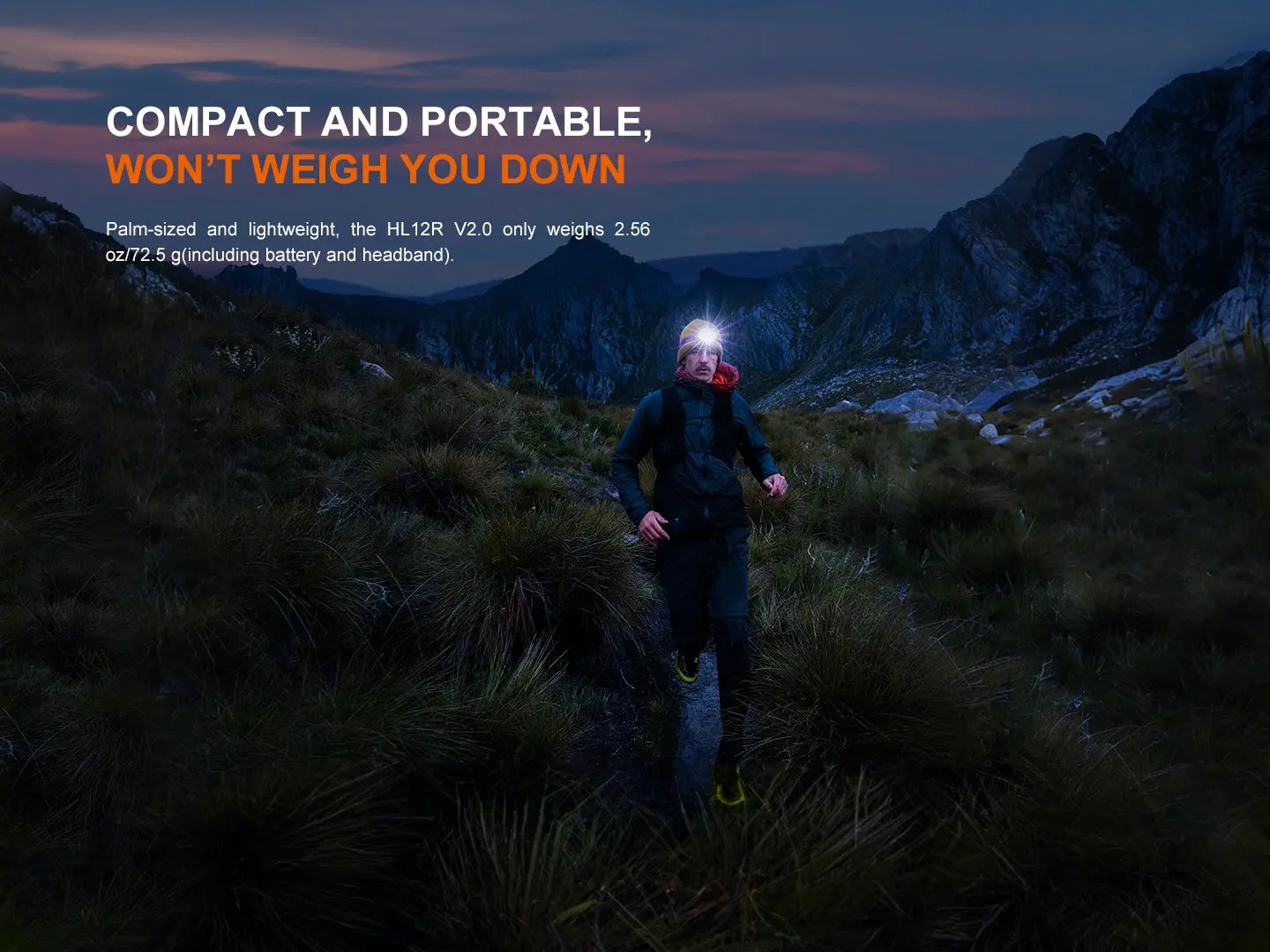 Fenix HL12R V2 Ultralight Outdoor Rechargeable Headlamp Fenix Store