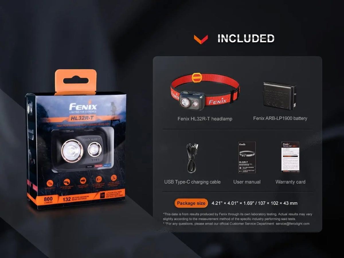 Fenix HL32R-T Trail Running LED Headlamp - 800 Lumens Fenix Store
