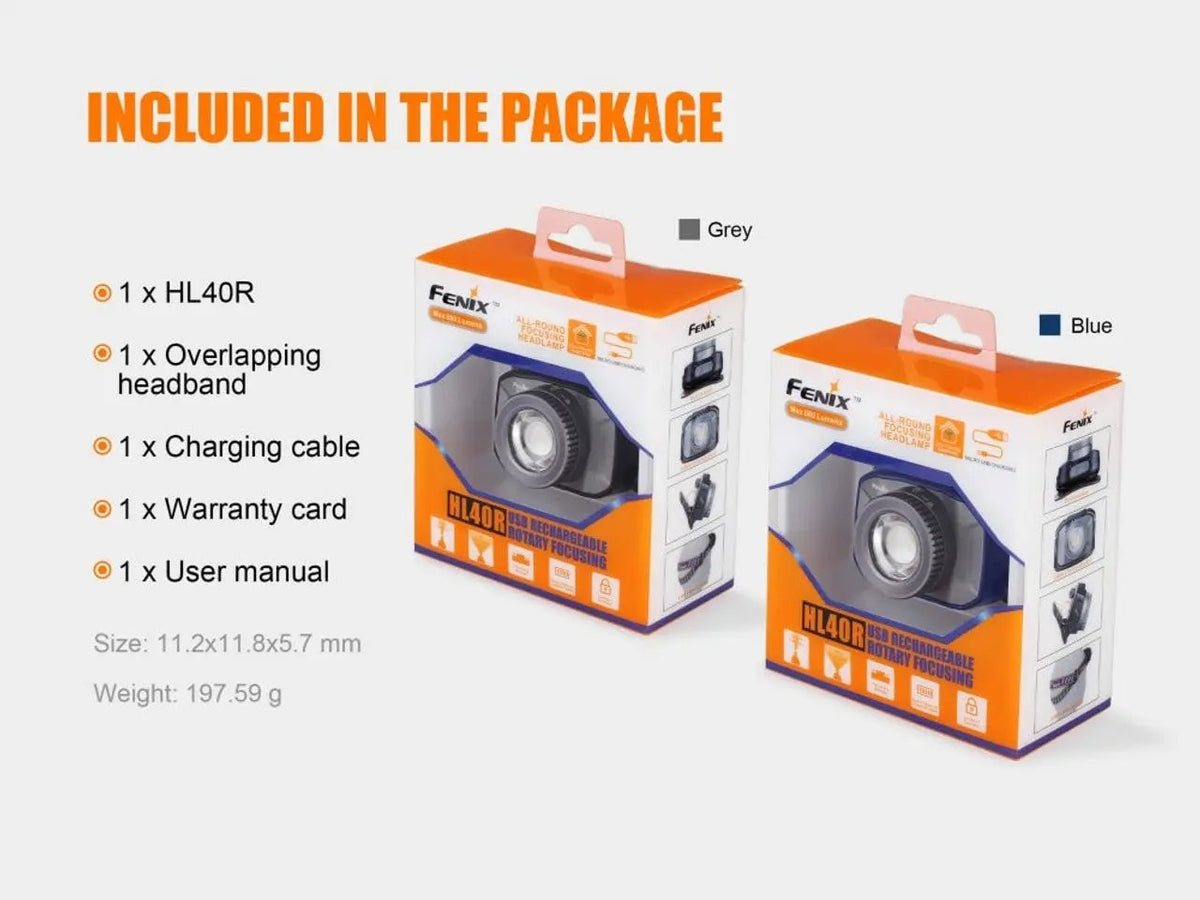 Fenix HL40R Focusable USB Rechargeable LED Headlamp Fenix Store