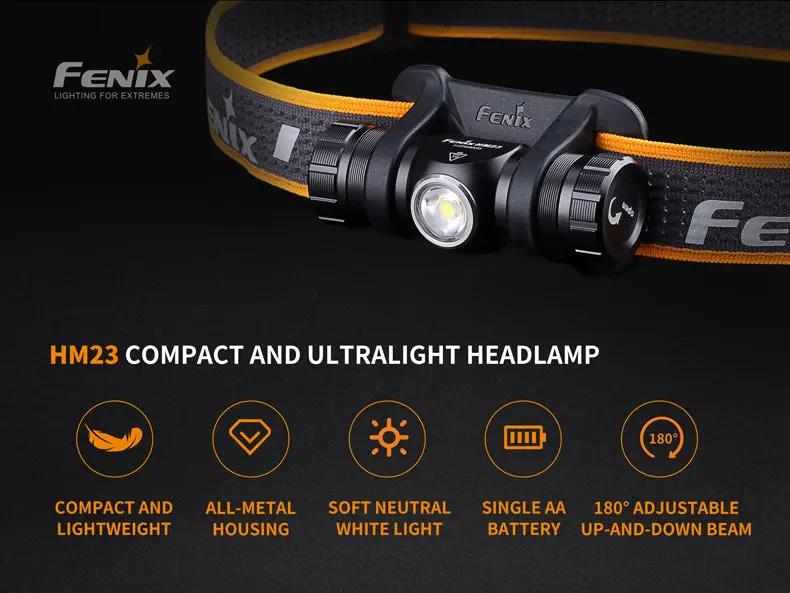 Fenix HM23 Compact Hiking and Running Headlamp - Discontinued Fenix Store