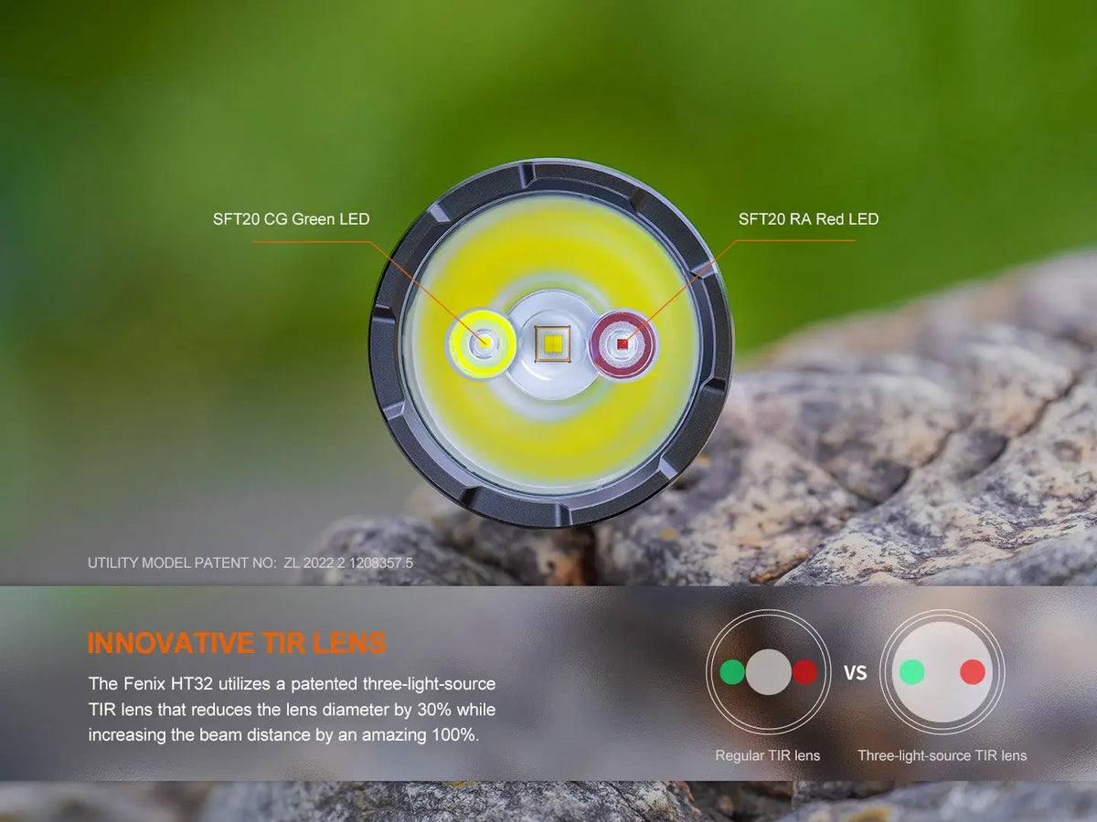 Fenix HT32 Hunting Flashlight with Red & Green Output Fenix Store