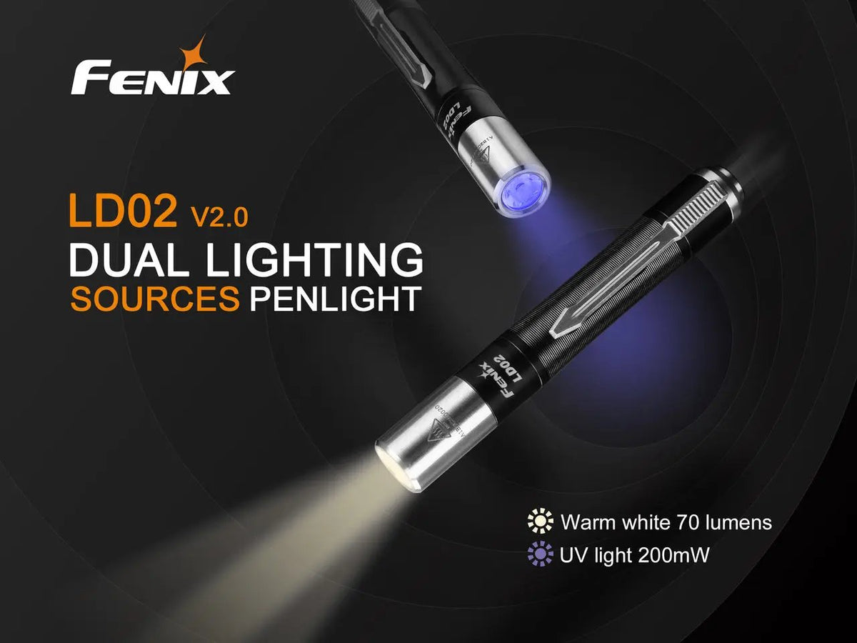 Fenix LD02 V2.0 EDC LED Penlight with UV Lighting Fenix Store