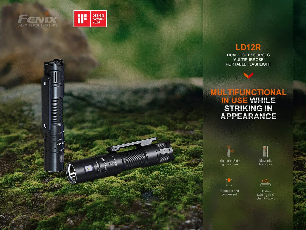 Fenix LD12R Dual Light Flashlight - 600 Lumens Fenix Store