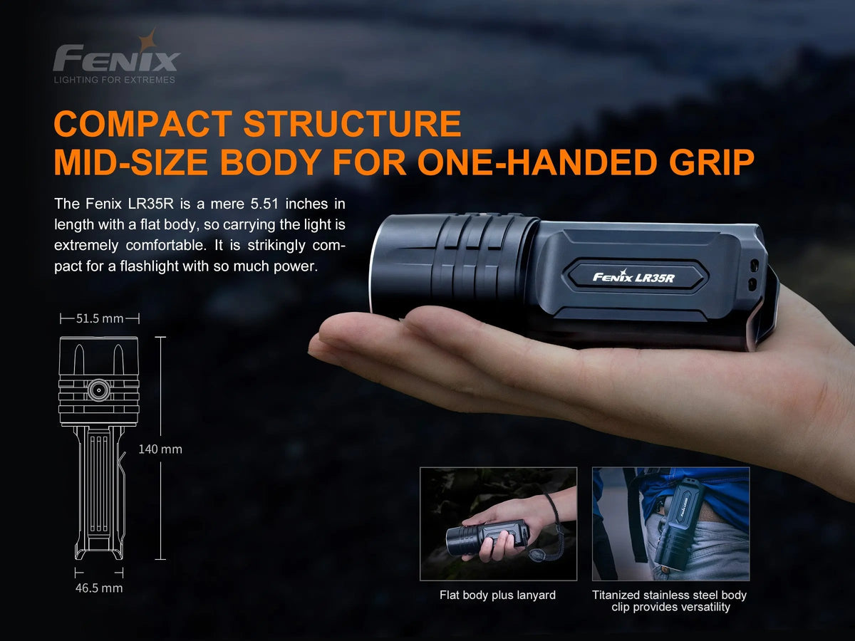 Fenix LR35R Rechargeable LED Flashlight - 10,000 Lumens Fenix Store