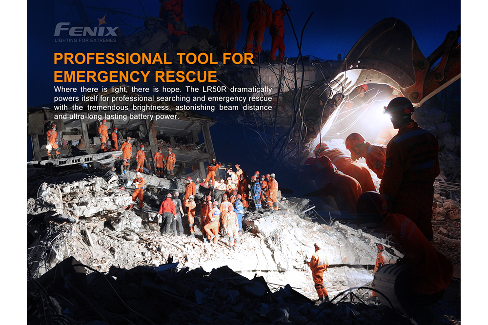 Fenix LR50R Multifunctional LED Search Light - 12000 Lumens Fenix Store