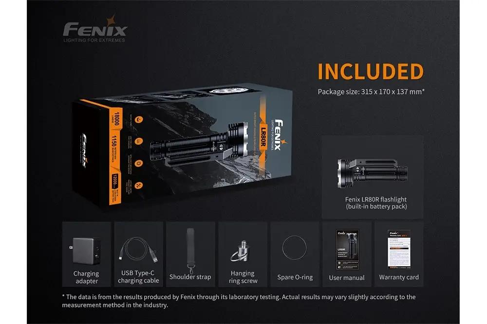 Fenix LR80R Rechargeable LED Searchlight - 18000 Lumens Fenix Store