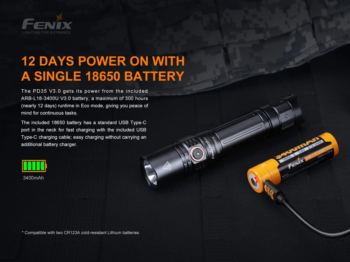 Fenix PD35 V3.0 Everyday Carry Flashlight - 1700 Lumens Fenix Store