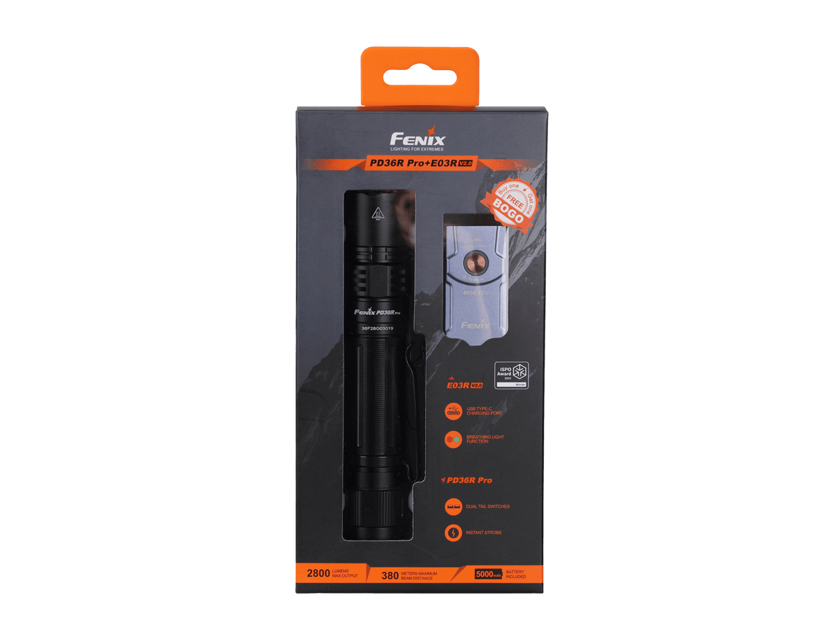 Fenix PD36R Pro 2800 Lumen Flashlight + FREE E03R V2 Keychain Light Fenix Store