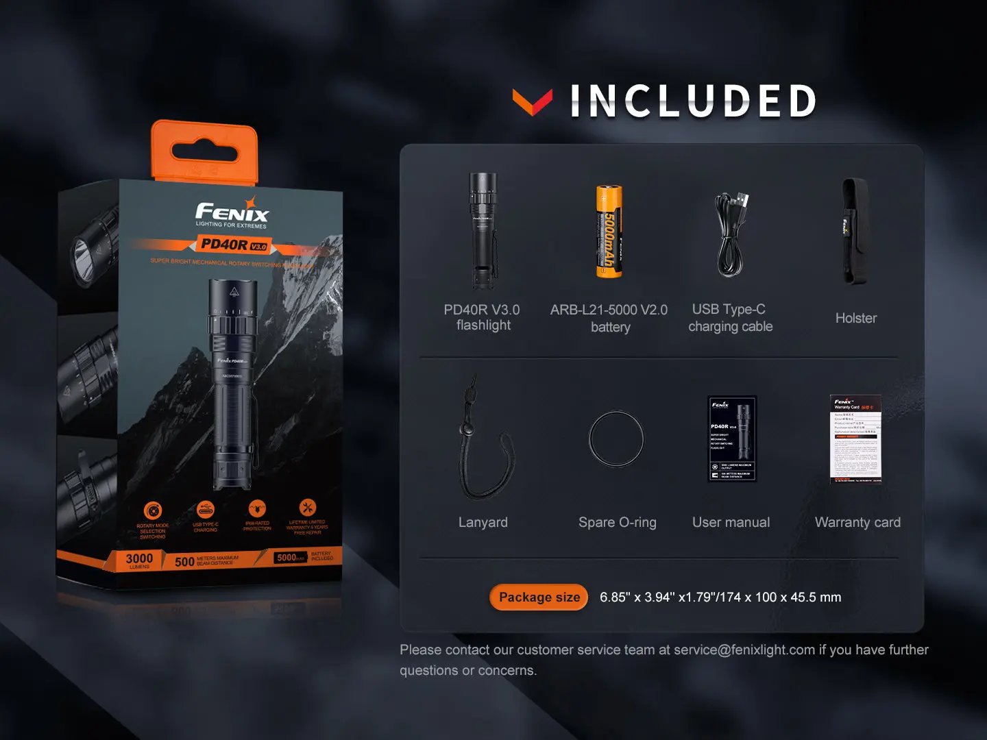 Fenix PD40R V3 Rechargeable Flashlight Fenix Store