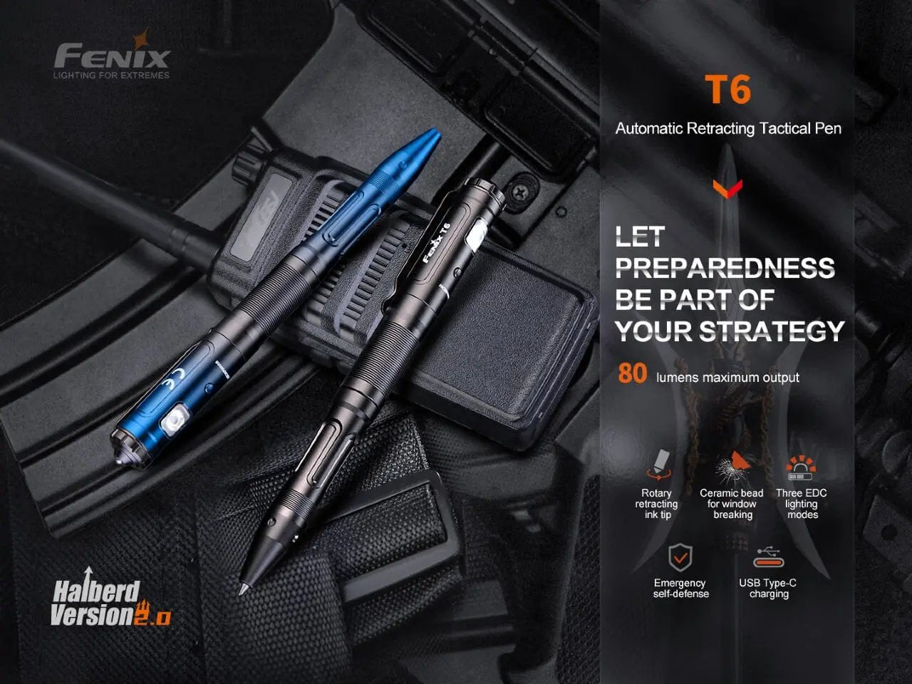 Fenix T6 Tactical LED Penlight Fenix Store