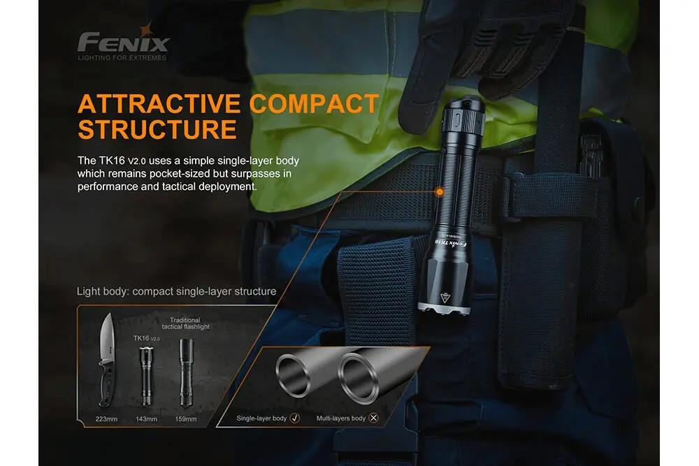 Fenix TK16 V2.0 Tactical Flashlight - 3100 Lumens Fenix Store
