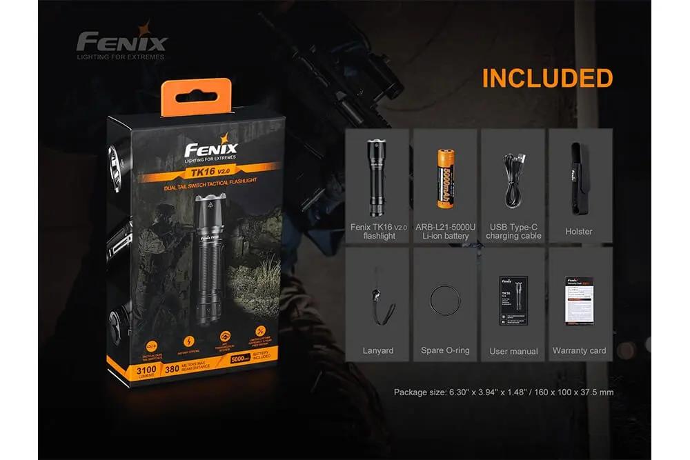 Fenix TK16 V2.0 Tactical Flashlight - 3100 Lumens Fenix Store