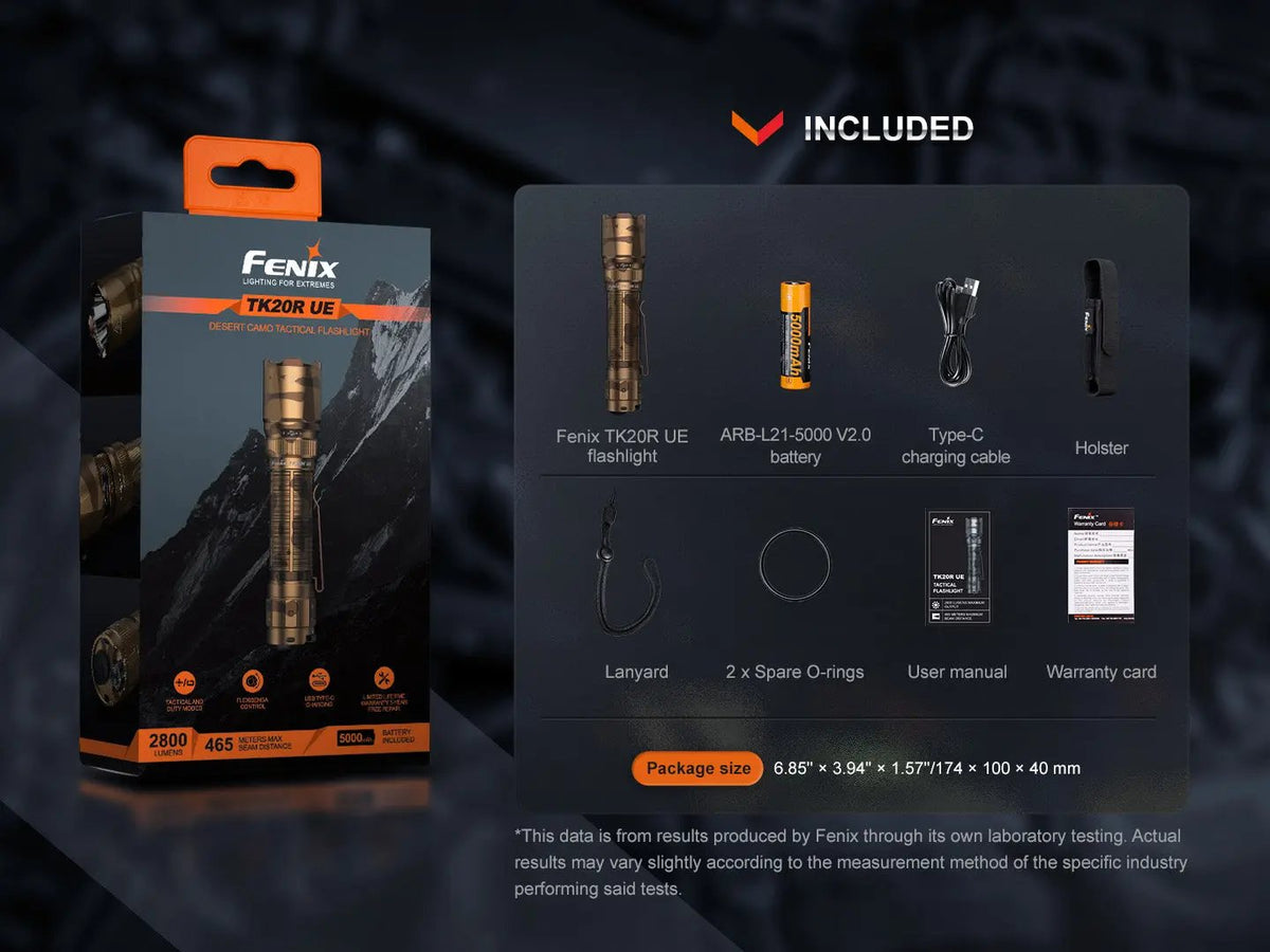 Fenix TK20R UE Tactical LED Flashlight - 2800 Lumens Fenix Store