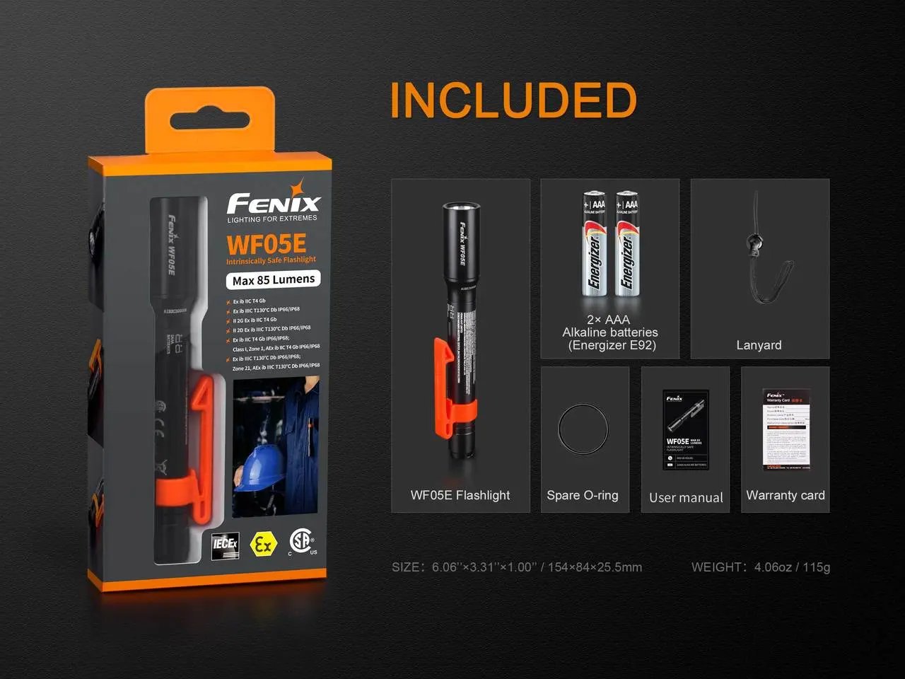 Fenix WF05E Intrinsically Safe Flashlight Fenix Store