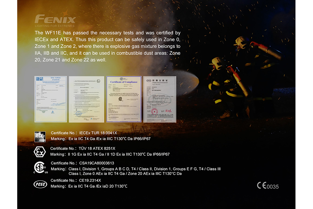 Fenix WF11E Intrinsically Safe Flashlight Fenix Store
