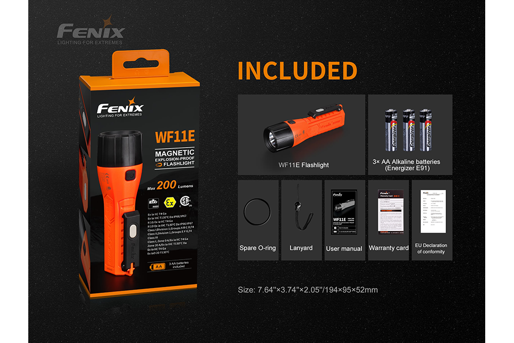 Fenix WF11E Intrinsically Safe Flashlight Fenix Store