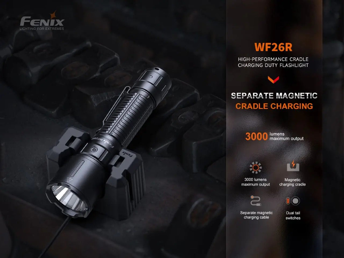 Fenix WF26R Cradle Charging LED Work Flashlight Fenix Store