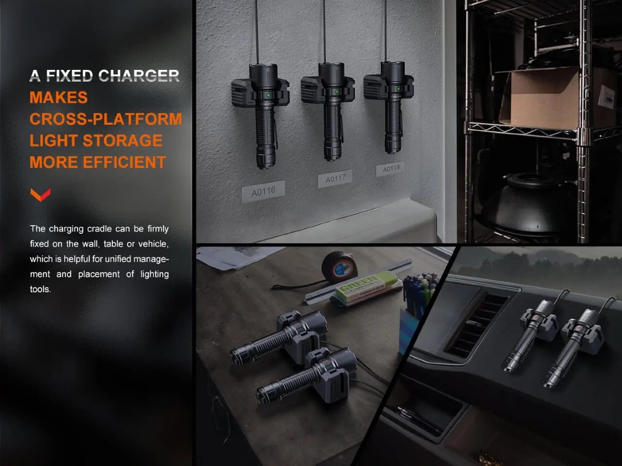 Fenix WF26R Cradle Charging LED Work Flashlight Fenix Store