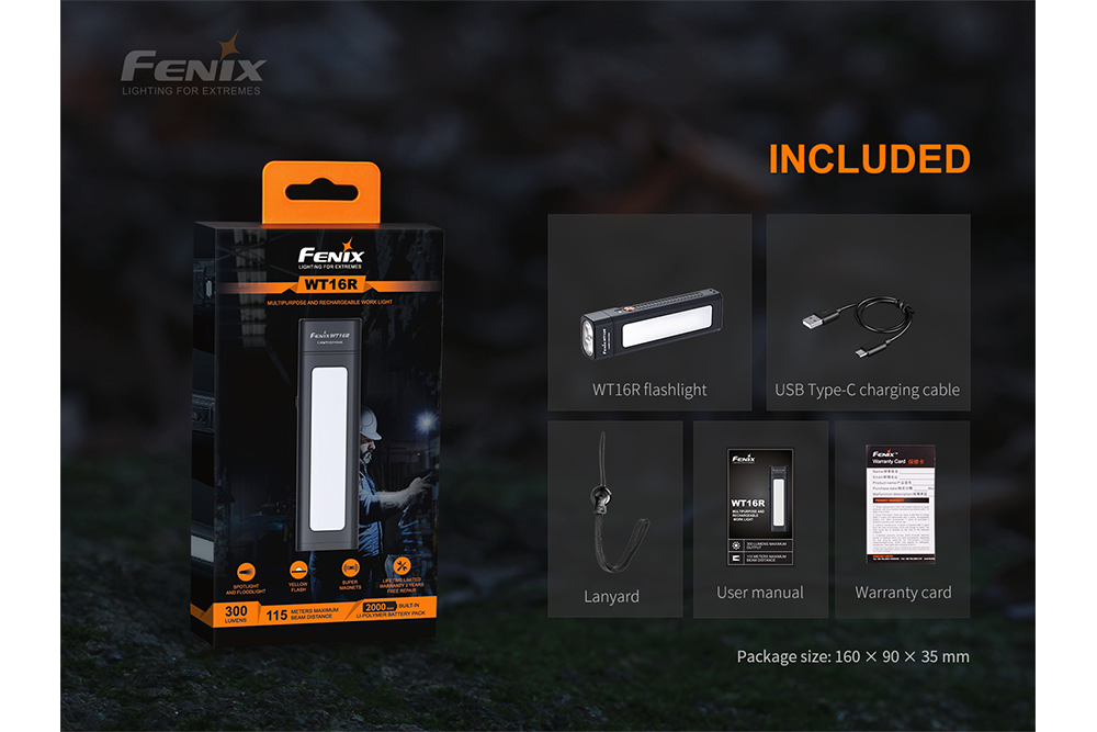 Fenix WT16R Rechargeable Work Light Fenix Store