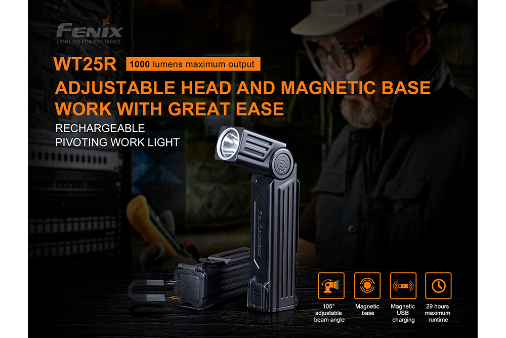 Fenix WT25R Adjustable Head LED Flashlight - 1000 Lumens Fenix Store