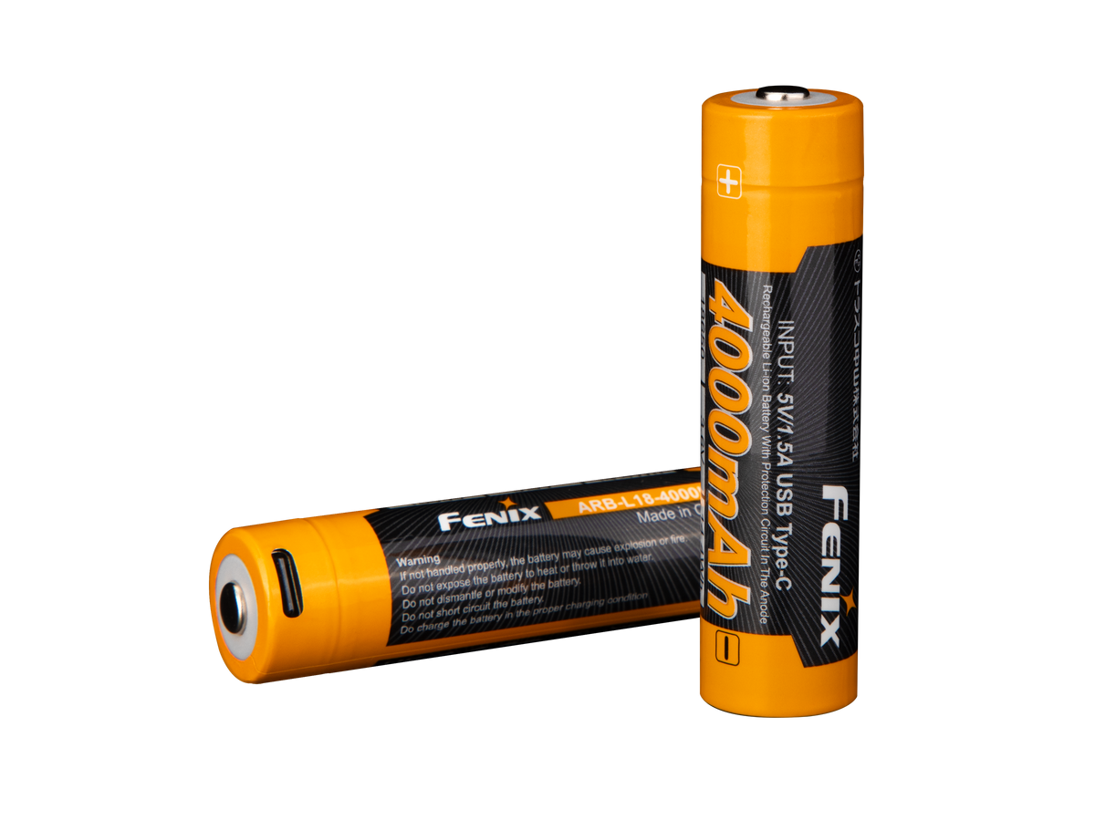 Fenix ARB-L18-4000U High-Capacity USB Rechargeable 18650 Battery - 4000mAh Fenix Store