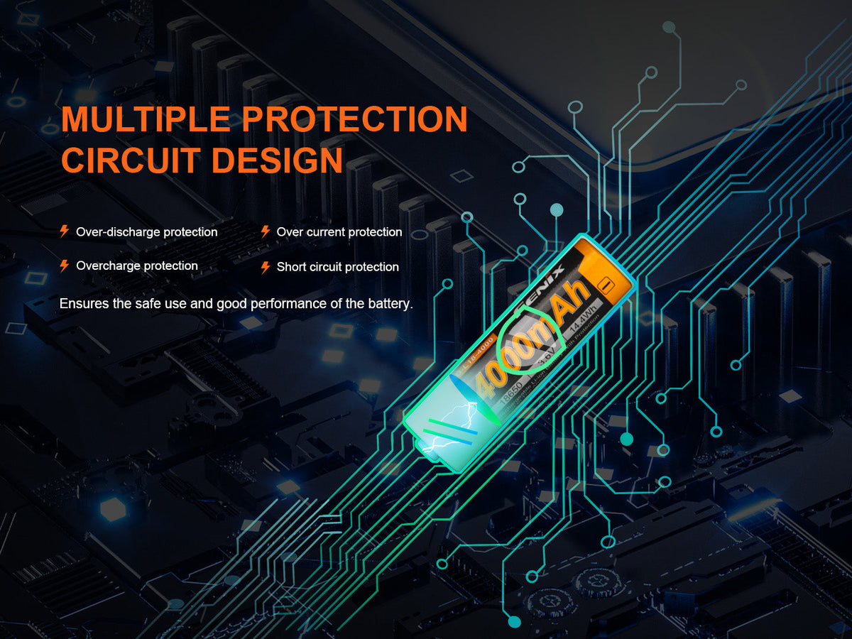 Fenix ARB-L18-4000 High-Capacity 18650 Battery - 4000mAh Fenix Store